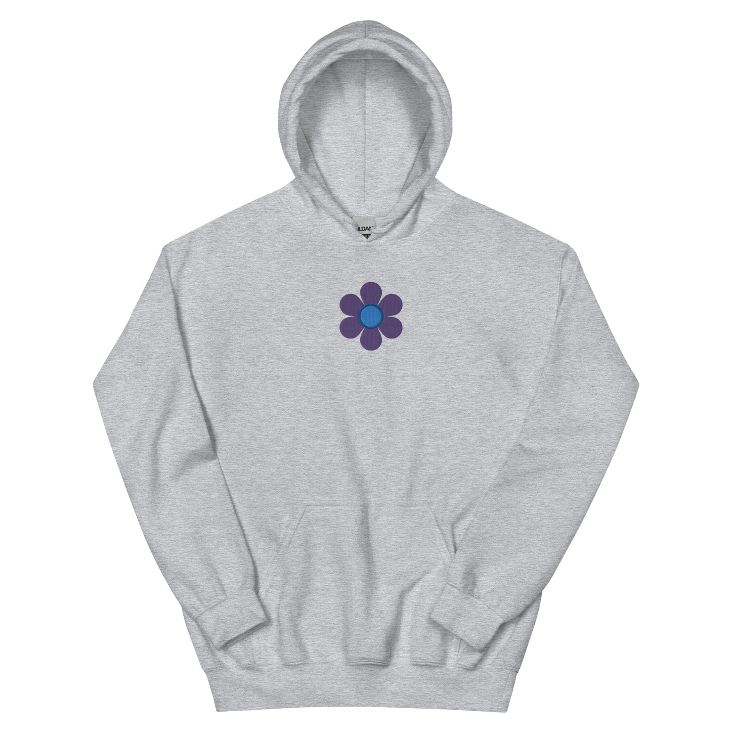 Embroidered Purple "No Water Flower" Hoodie