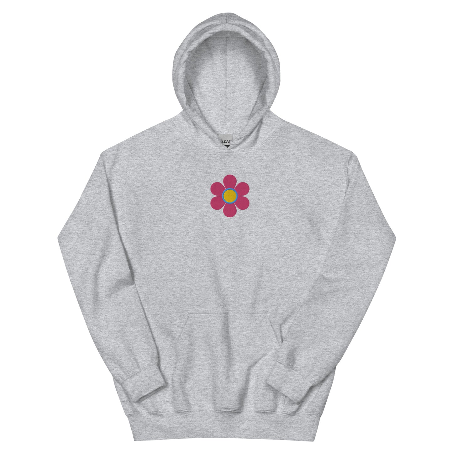 Embroidered Pink "No Water Flower" Hoodie