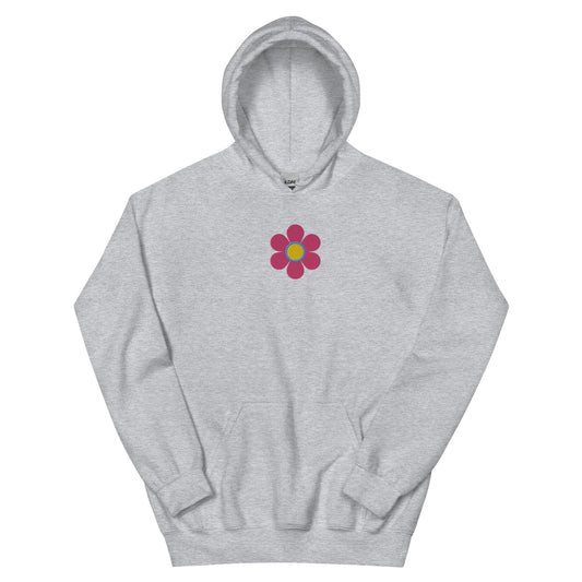 Embroidered Pink "No Water Flower" Hoodie